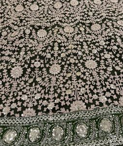 Designer Green Embroidered Anarkali Material