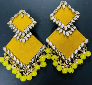 Fancy Party Wear Havey Long Size Earrings