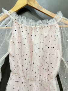 Sparkly Star Mesh Long Sleeve Top