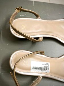 'W' Rose Gold Square Toe Wedges