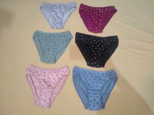 Pack of 6 Women's Panties Cotton