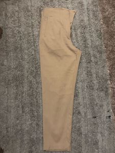 Zara High-Waisted Beige Darted Trousers