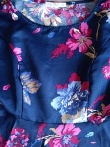 Chic Floral Peplum Top &amp; Jeans Set