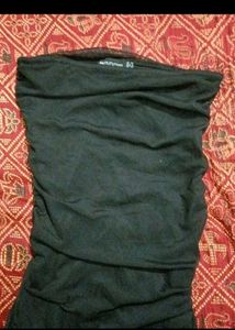 Black Ruched Strapless Dress🖤