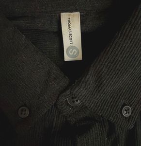Classic Black Corduroy Shirt