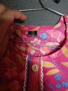 unused Floral Print Cotton Kurta set
