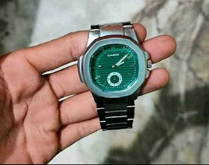Stylish Casio Watch with Green Dial