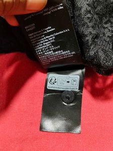 H&amp;M Black Tie-Neck Lace Blouse