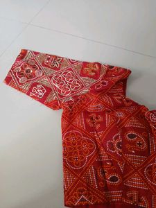 Vibrant Red Ethnic Blouse