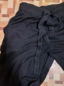 Stylish Black Zipper Cuff Pants