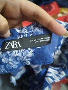Blue Floral Zara Print Shorts