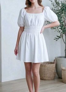 Pure white cotton dress, brand new