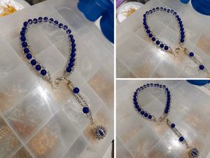 Handcrafted Elegant Blue Beaded Bracelet