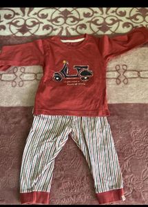 Cute Scooter Pajama Set for Kids