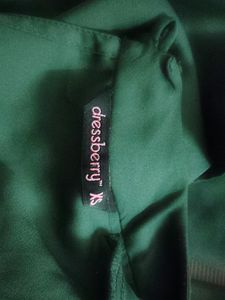 A Festive Dark Green Top