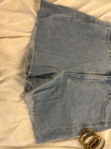 H&amp;M Light Blue Denim High Waisted Shorts