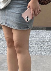 Light Wash Denim Mini Skirt