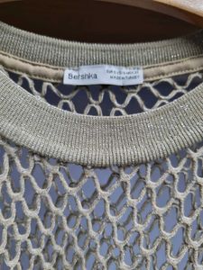 BERSHKA WOMEN TOP GOLD 26" New COVER Up