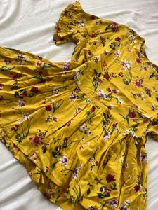 HARPA Yellow Floral Peplum Top