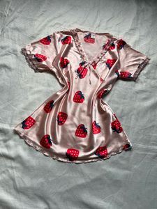 Strawberry print slip wear