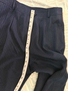Elegant Navy Wide-Leg Pants with one defect