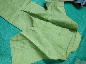 Green Linen Blend Kurta