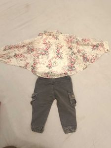 Floral Print Shirt &amp; Cargo Pants Set