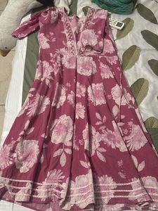 Stylish Pink Floral Kurta Set with Dupatta