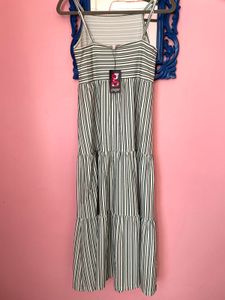 Ginger By Lifestyle Striped Maxi Dress (Size - S)