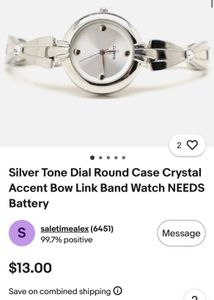 Elegant Silver Tone Quartz Watch