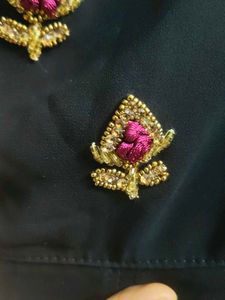Elegant Black Embroidered Gown