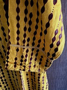 Yellow Printed Kurta