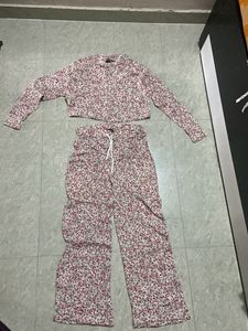 Floral Crop Top & Pants Set