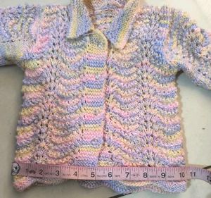 Hand-Knitted Pastel Baby Cardigan