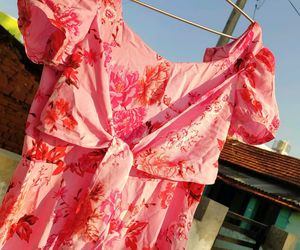 Floral Print Pink Dress