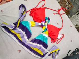 Vibrant Striped Bikini Set