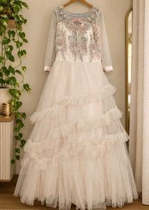 Stunning Ruffled Evening Gown