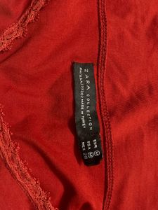 red zara cami top
