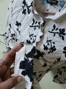 Encore Black And white Shirt