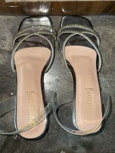 Sparkling Strappy Block Heels