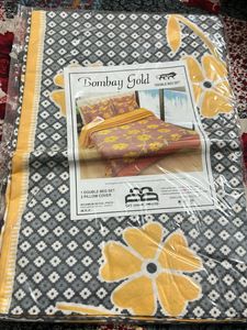 Bombay Gold Double Bed Sheet Set