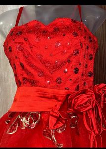 Korean Red Party Wear Gorgeous Dress❤️