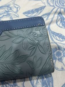 Embossed Floral Long Wallet