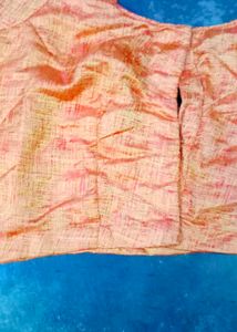 Orange Silk Blend Blouse
