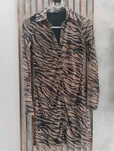 Stylish Tiger Print Dress(Made in Turkey)