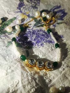 Elegant Pearl and Emerald Chokar set