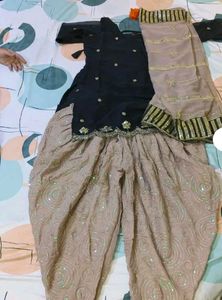 Party wear Black Kurta with Patiala Pants