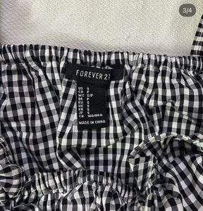 Gingham Ruffle Crop Top