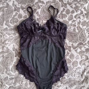 Elegant Black Lace Bodysuit