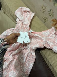 URBANIC Pink Floral Puff Sleeve Dress